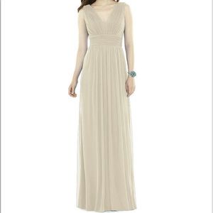 Alfred Sung Tan Bridesmaid Dress Beige